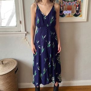 Urban Outfitters Navy Blue Floral Dress